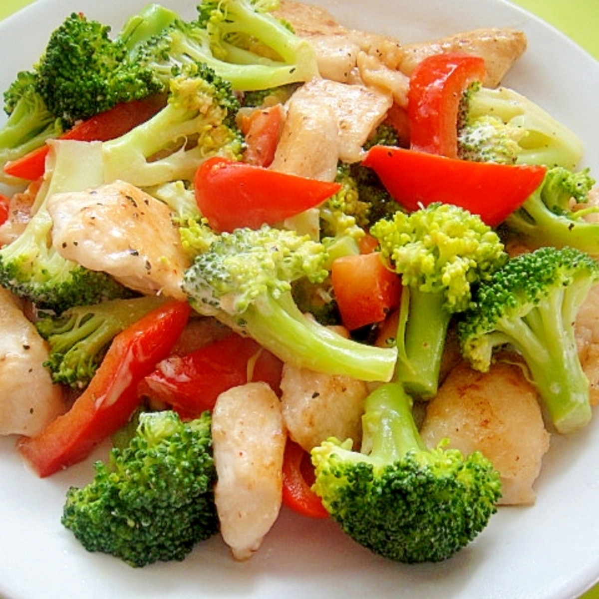 ブロッコリーと鶏むね肉パプリカのうま塩マヨ炒め レシピ 作り方 By Mint74 楽天レシピ